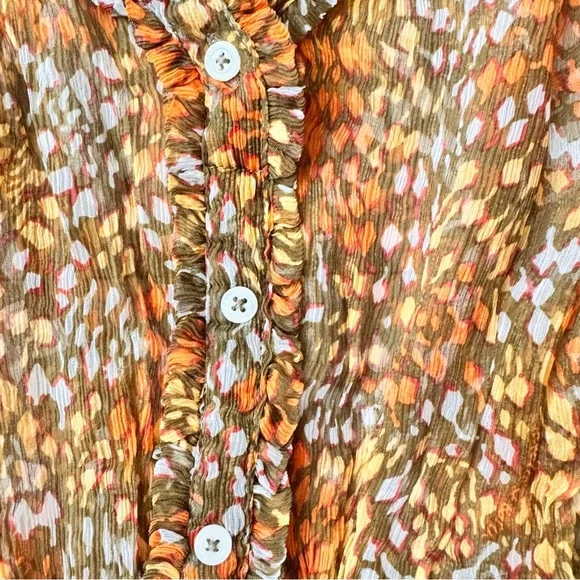 Poupette St Barth Silk Printed Short Romper Jumpsuit size XS - Picture 10 of 12